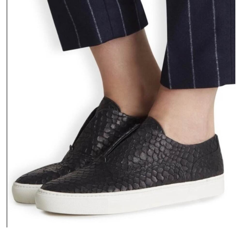 BNWT Vince Black Snake Print Slip-On Sneakers Size 8